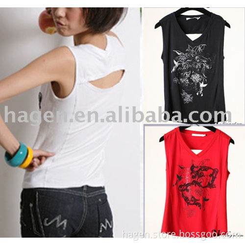 ladies sleeveless t-shirt